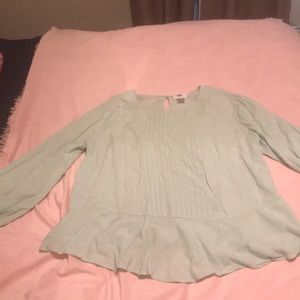 Mint Green ruffled top